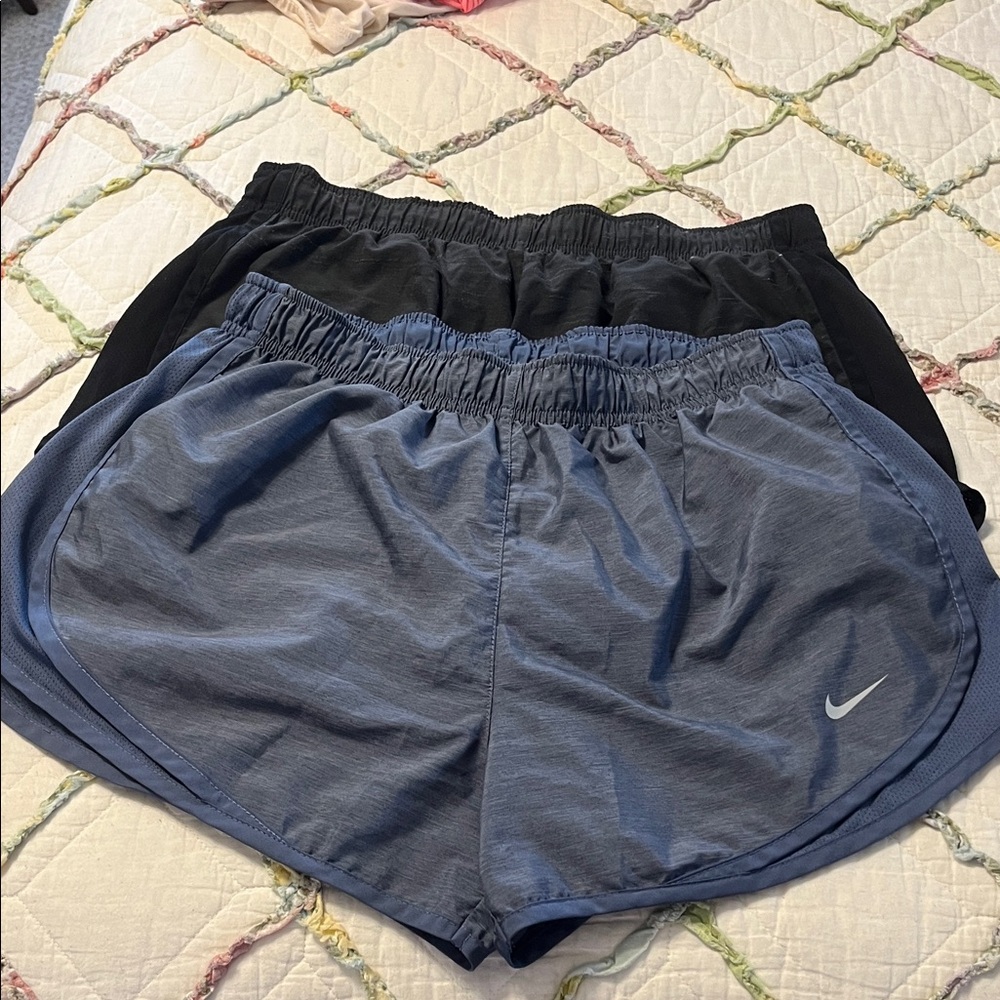 Nike Women's Athletic Shorts in Blue and Black